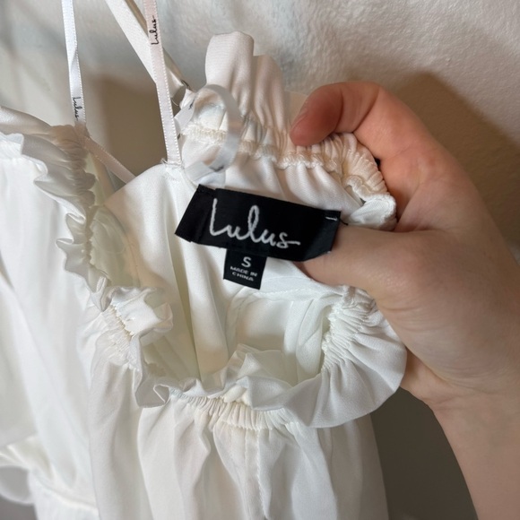 Lulus Catch Me Crushing White Off-the-Shoulder Romper - Picture 14 of 14